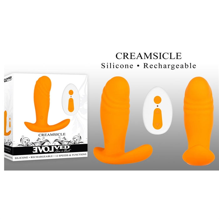 Creamsicle Remote Anal Vibrator by Evolved