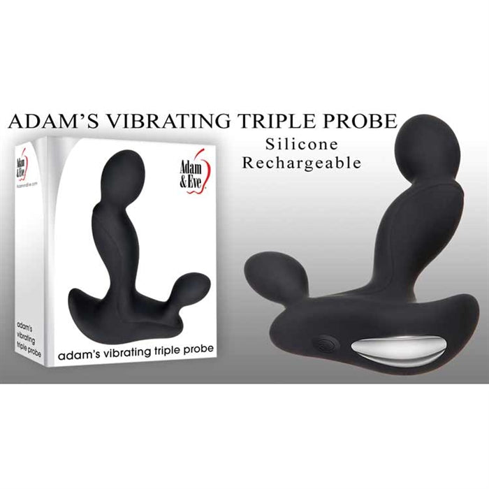Adam's Vibrating Triple Probe Prostate Anal Probe by Adam & Eve