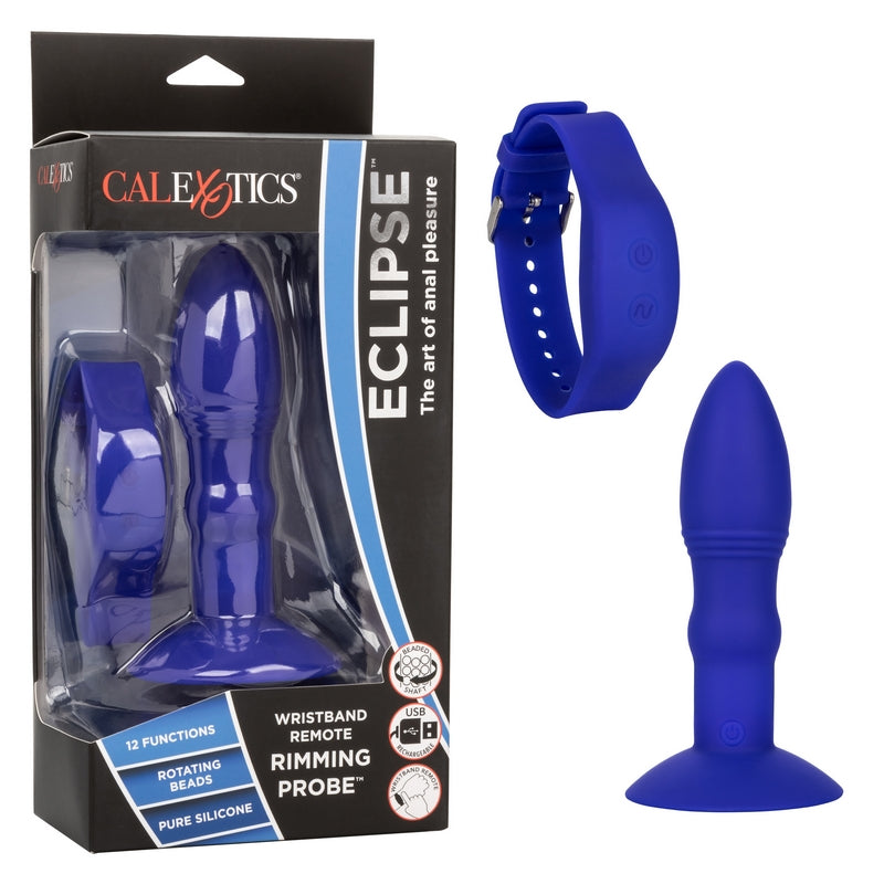 Eclipse™ Rimming Vibrating Anal Probe with Wristband Remote by Cal Exotics