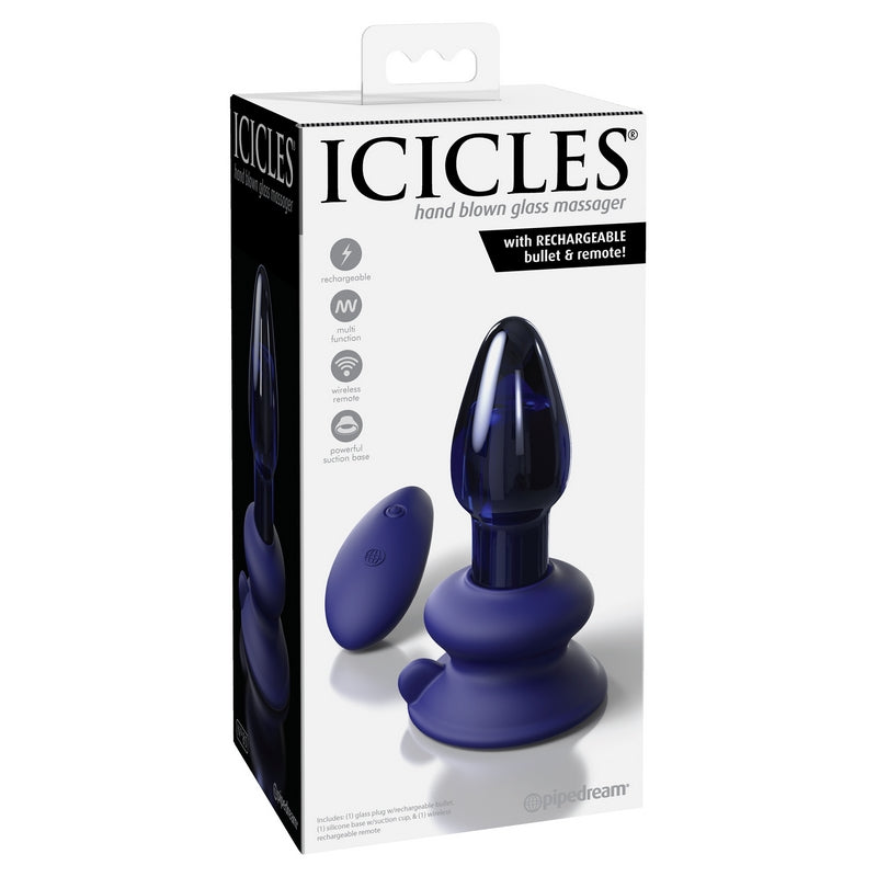 Icicles No 85 Vibrating Remote Glass Anal Plug by Pipedream Products®