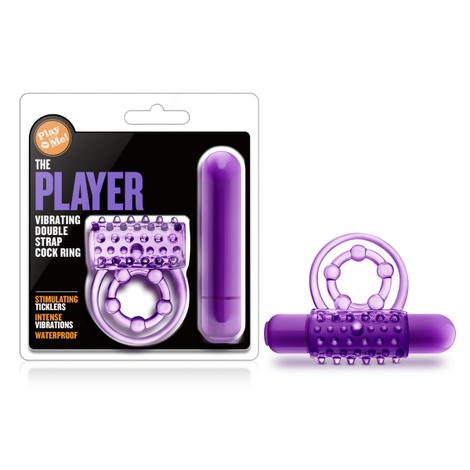 Play With Me Player Vibrating Double Strap Cock Ring by Blush Novelties