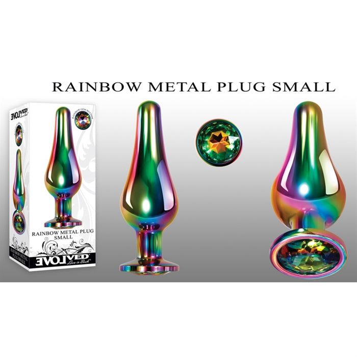 Rainbow Gem Anal Plug Small by Evolved