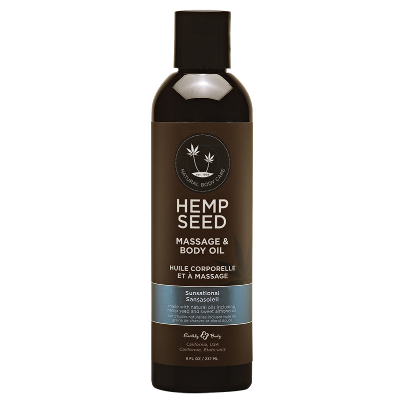 Hemp Seed Body & Massage Oil Sunsational by Earthly Body