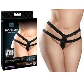 HookUp X Crotchless Secret Gem Panties by Pipedream Products®