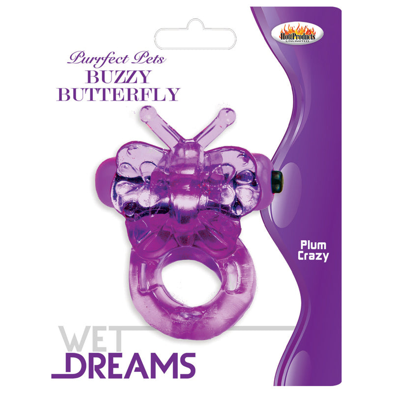 Wet Dreams Buzzy Butterfly Vibrating Cock Ring by Hott Products