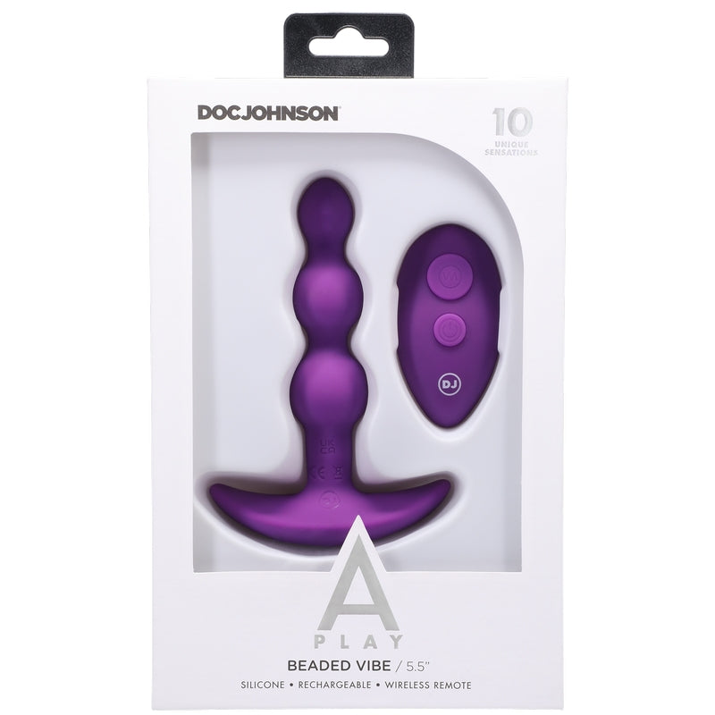A-Play Beaded Silicone Vibrating Anal Plug by Doc Johnson