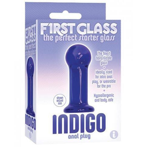 First Glass Indigo Anal Plug by Icon