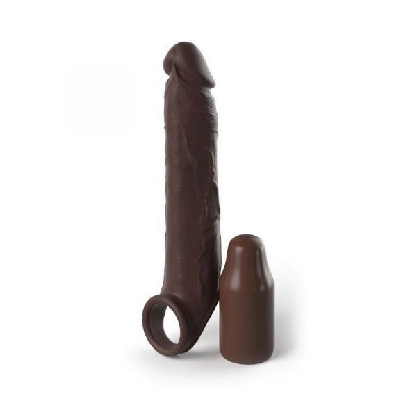 Fantasy X Tensions Penis Sleeve With Strap & Plug 9" by Pipedream Products®