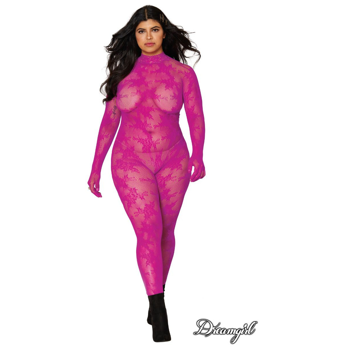 Full Lace Floral Catsuit by Dreamgirl