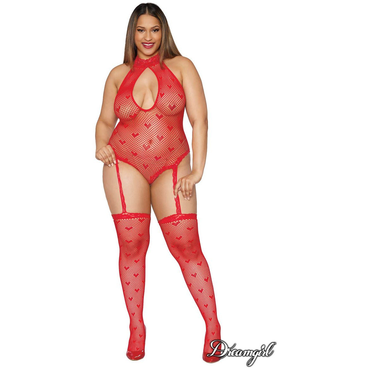 Heart Teddy Bodystocking by Dreamgirl