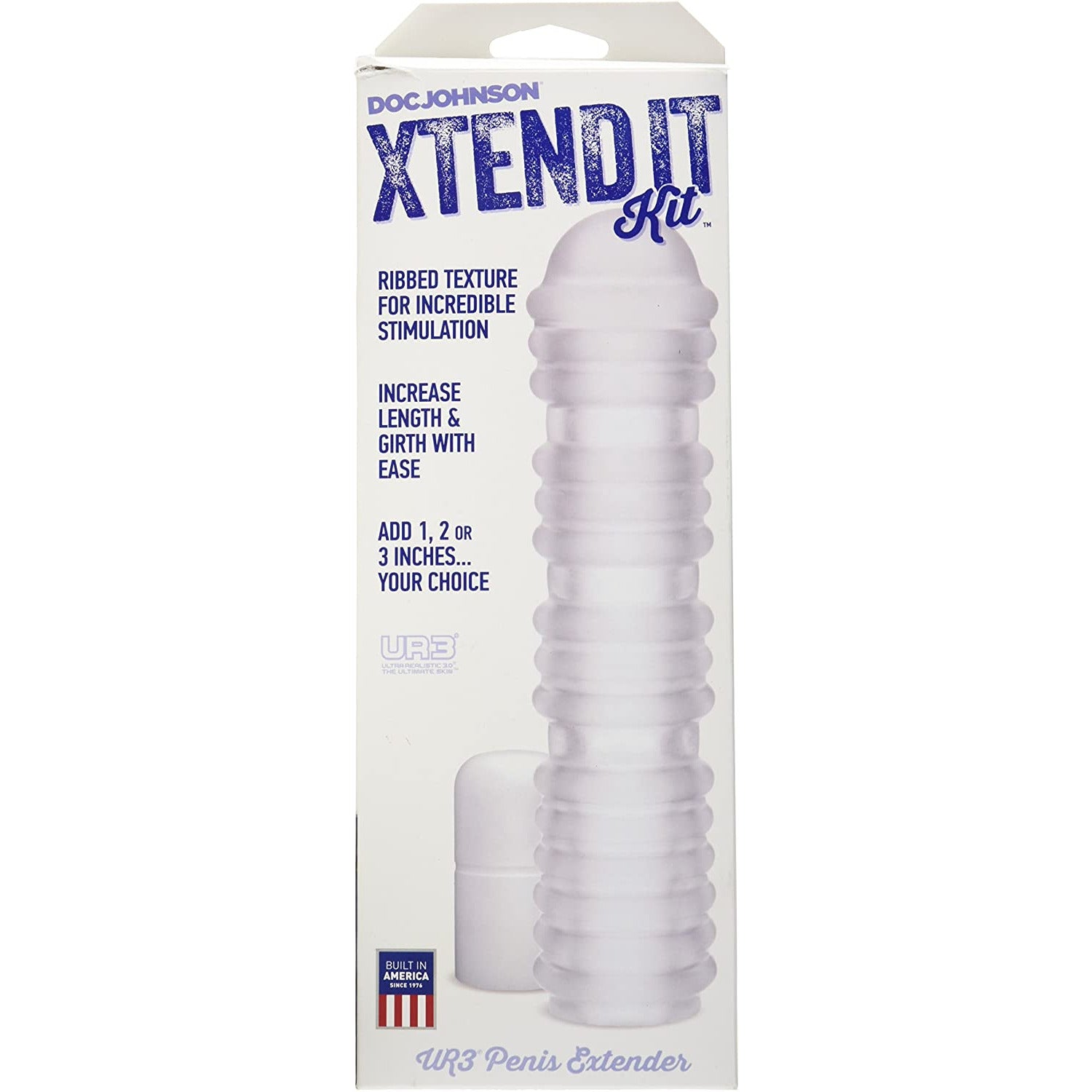 Xtend It Frosted Penis Extender Kit Ribbed by Doc Johnson