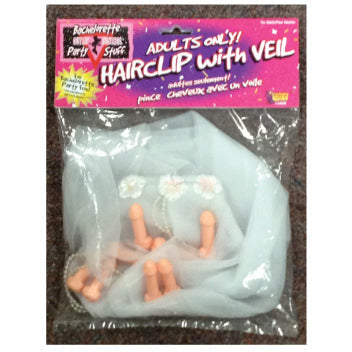Bachelorette Pecker Hair Clip & Veil by Forum Novelties