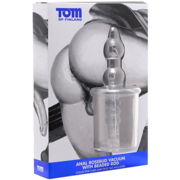 Tom Of Finland Anal Rosebud Vacuum with Beaded Rod by XR