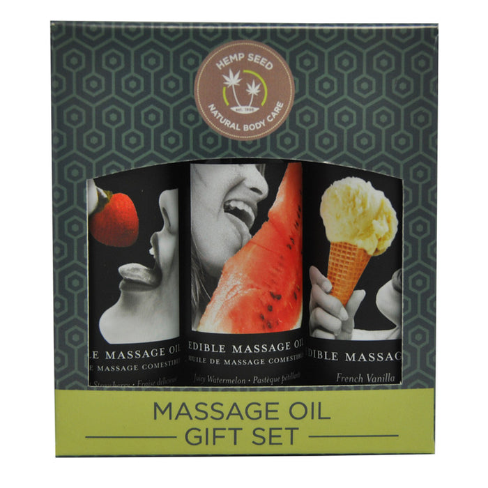 box of massage oil gift set