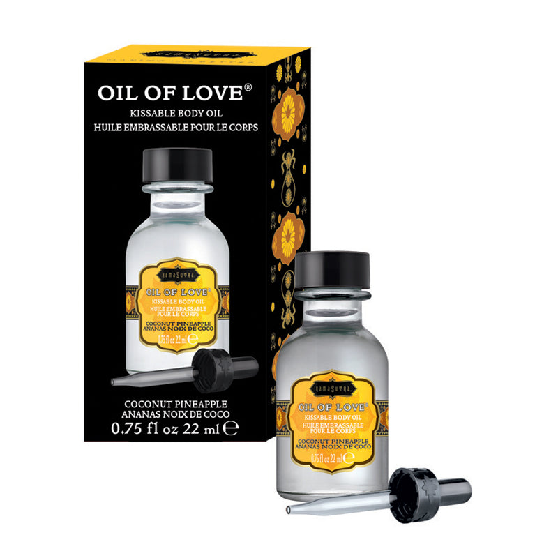 Oil of Love Warming Kissable Body Oil Coconut Pineapple by Kama Sutra