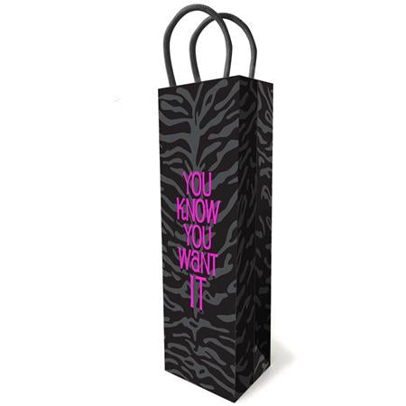 You Know You Want It Wine Gift by Little Geenie