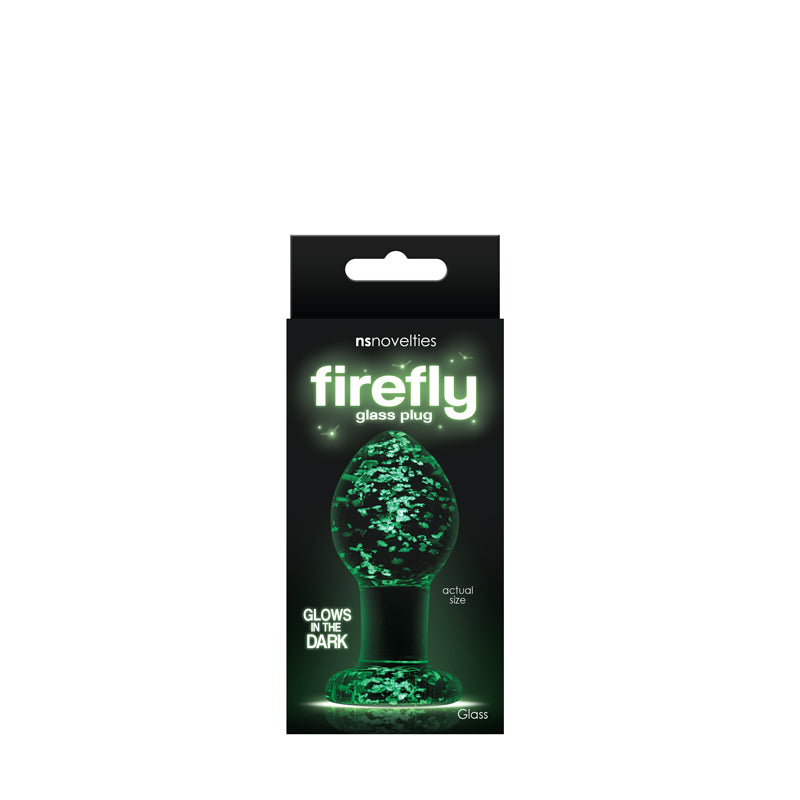 Firefly Glass Anal Plug Medium Glow In The Dark by NS Novelties