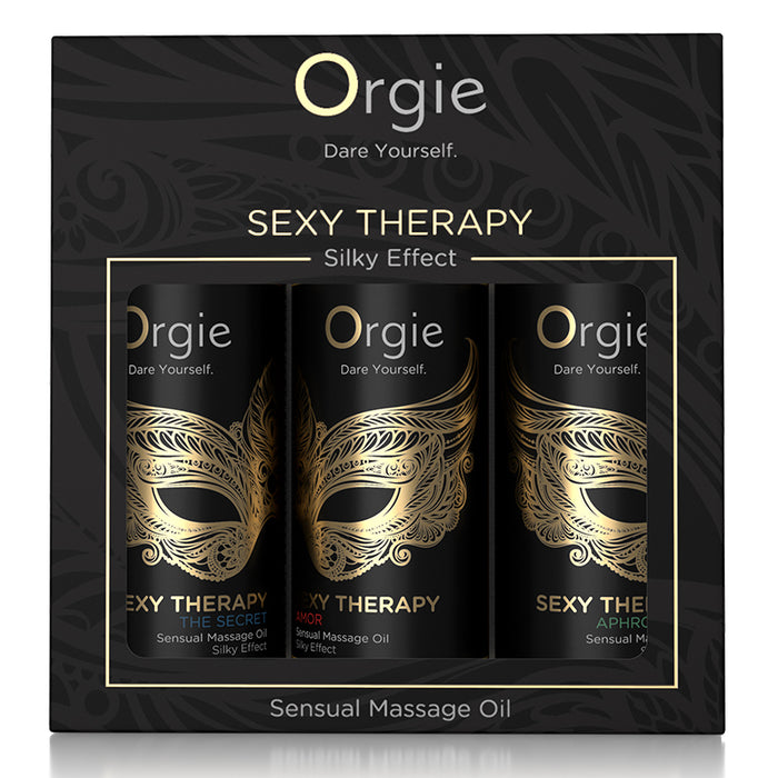 black and gold box of massage oil