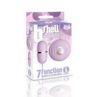 The product image shows a pink vibrating bullet and its shell-like remote controller packaged in a box. The bullet is sleek and small, while the remote is compact with a button on the front.