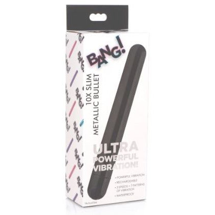 The image shows the packaging of the Bang 10x Slim Bullet 6.6" by XR.
