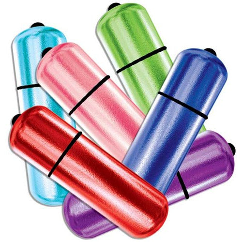 metallic mini bullets in various colours