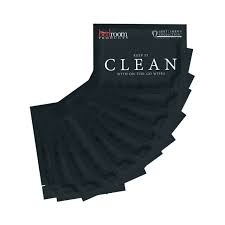 black packets of clean wipes