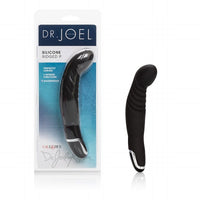 The product image shows the Dr. Joel Silicone Ridged P Anal Vibrator for Him, which is black with white detailing.