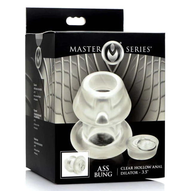 Master Series Ass Bung Clear Hollow Anal Dilator 3.5" Plug by XR