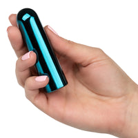 blue vibrating bullet held in hand