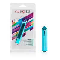 The product image shows the Kroma Vibrating Bullet by Cal Exotics in its packaging. The massager has a high-shine metallic coating and a diamond-shaped tip.