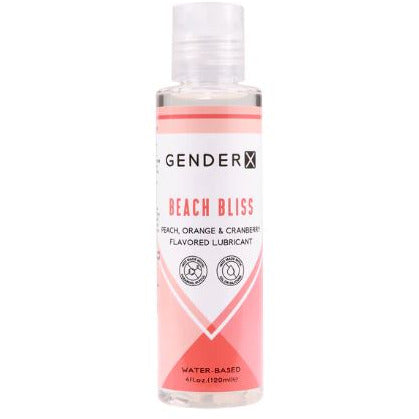 beach bliss flavored lubricant in clear bottle