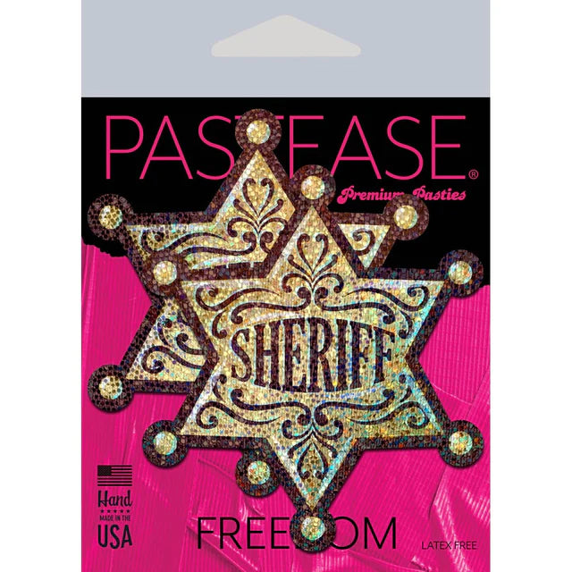 Sheriff's Badge Gold Pasties by Pastease