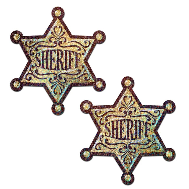 Sheriff's Badge Gold Pasties by Pastease