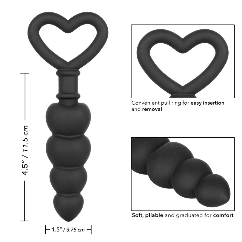 heart shaped anal plug with specs